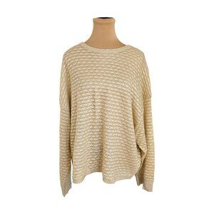 Babaton I-OI Aritzia Balboa Sweater Gold Cream Wool Blend Sweater Sz XS